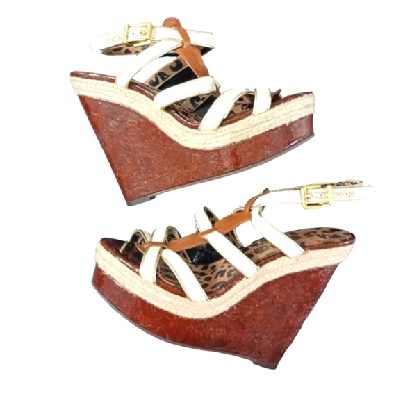 Jessica Simpson Ginny Wedge Gladiator Style, Snakeskin Espadrille Sandals 6.5 - Picture 1 of 13